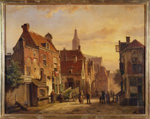 Hollanda Sokak Sahnesi by Willem Koekkoek