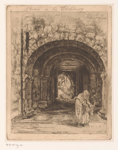 Eisenach L'entrée de la Warthbourg'daki Wartburg'un giriş kapısı (nesnedeki başlık) by Willem Linnig (II)