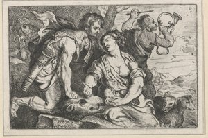 Meleager en Atalanta by Willem Panneels