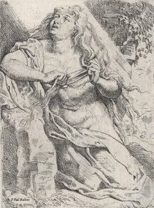 Mary Magdalen vahşi doğada, yaklaşık. 1613-14.