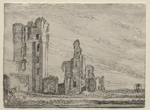 Haarlem yakınlarındaki Huys Te Kleef Kalesi Harabeleri, c. 1616.