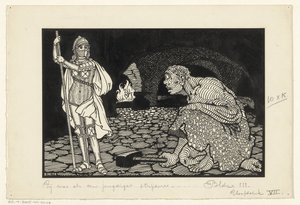 Erkek, kadın ve çocuklar oturma odasında by Willem Pothast (signed by artist)