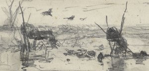 Bir su özelliğinde ördek yemleri by Willem Roelofs (I)