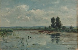 Loosdrecht yakınlarındaki göl Loosdrecht yakınlarındaki Su Levhası by Willem Roelofs (I)