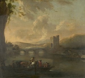 Nehri Geçen Bir Vapur, 1640 dolayları (panel üzerine tuval üzerine yağlıboya serilmiş)