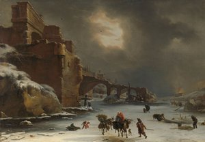Kışın Şehir Surları, 1650-70 civarı (tuval üzerine yağlıboya)
