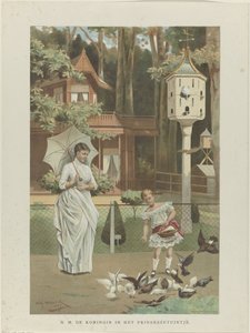 Hollanda Kraliçesi Naip Emma ve Hollanda Kraliçesi Wilhelmina'nın portresi by Willem Steelink (II)