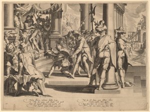 Adalet Alegorisi by Willem Swanenburgh, after Joachim Anthonisz Wtewael