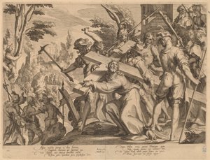 Haç Taşıyan İsa by Willem Swanenburgh, after Joachim Anthonisz Wtewael