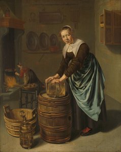 Bir gemi ovma kadın by Willem Van Odekercken
