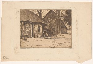 Brabant'ta ahırlı çiftlik by Willem Witsen (signed by artist)