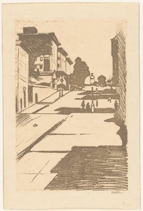 Maison Street ve San Francisco'daki Fairmont Hotel'in görünümü by Willem Witsen (signed by artist)
