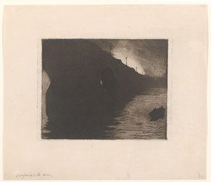 Londra'da siste Waterloo Köprüsü'nün görünümü by Willem Arnoldus Witsen