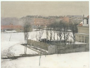 Oosterpark'ın karda görünümü by Willem Arnoldus Witsen