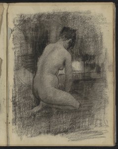 Bir iç diz çökmüş kadın çıplak by Willem Arnoldus Witsen