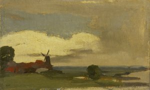 Wijk bij Duurstede yel değirmeni ile manzara by Willem Arnoldus Witsen