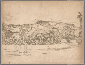 De Kloet yanardağının görünümü, Gambar by Willem Arnoldus Witsen
