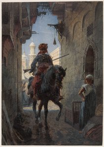 Bir şehirde Türk atlısı