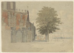 Dordrecht'teki Groothofdspoort by Willem de Haas Hemken