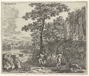 Pan ve Syrinx ile Manzara