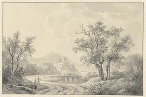 Yakınlarda bir harabe ile manzara by Willem de Klerk