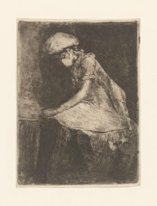 Okuyan kız (profilde) (orijinal başlık) by Willem de Zwart (signed by artist)