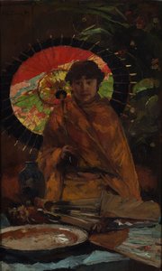 Japon şemsiyeli kız, yaklaşık 1899