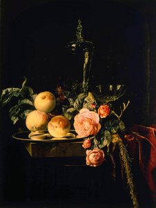 Güller ve Şeftali, 1659 by Willem van Aelst