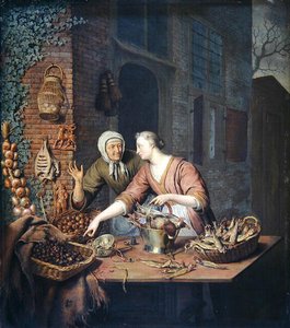 Pazar Tezgahı, c.1730 (panelde yağ)