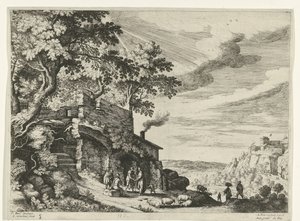 Çobanlar harap durumda İtalyan manzaraları (dizi başlığı) by Willem van Nieulandt (II)