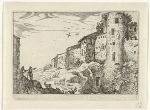 Roma kalıntıları ile manzara Roma kalıntıları (dizi 2) (dizi başlığı) by Willem van Nieulandt (II)