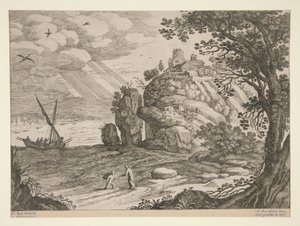İtalyan manzaraları; 30 tabaktan biri by Willem van Nieulandt II