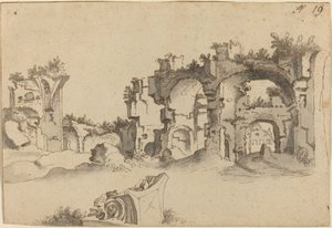 Caracalla Hamamları, Roma by Willem van Nieuwlandt II