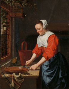 hizmetçi kız by Willem van Odekercken (attributed to)