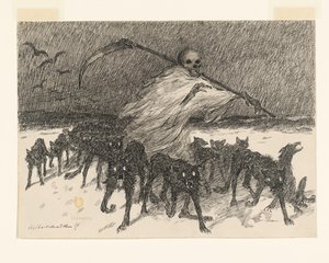 Honger (nesne üzerindeki orijinal başlık) by Willem van Schaik (signed by artist)