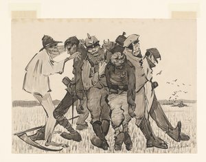 Hasat 1918. Modern mısır demeti (nesne üzerindeki orijinal başlık) by Willem van Schaik (signed by artist)