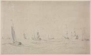 Dalgalı Denizde Nakliye by Willem van de Velde