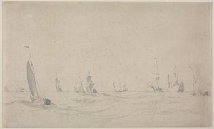 Kaba Denizde Nakliye, 1665. by Willem van de Velde