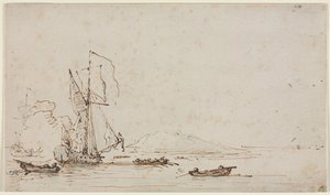 Yat Karşılama Selamı by Willem van de Velde