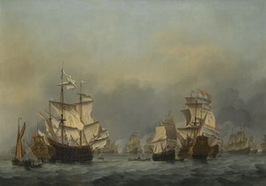 Dört Gün Savaşı, c. 1670 by Willem van de Velde the Younger