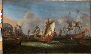 İrlanda kıyılarında Kral William III, Haziran 1690 tuval üzerine yağlı boya