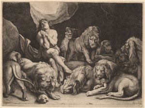 Aslanların İnindeki Daniel by Willem van der Leeuw after Sir Peter Paul Rubens