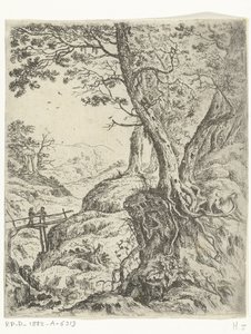 Ahşap köprü ile manzara by Willem von Bemmel