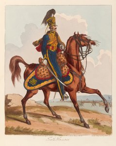 Onuncu Hussars (aquatint, renkli)