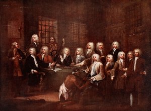 Filo Hapishanesinde Avam Kamarası komitesi by William (after) Hogarth