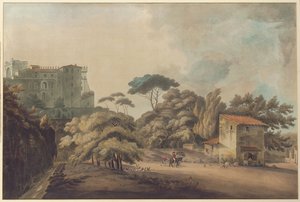 Vatikan, Roma (kalem ve kağıt üzerinde w/c) by William (after) Pars
