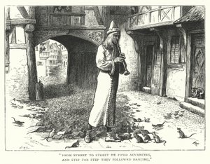 Hamelin Pied Piper (gravür)