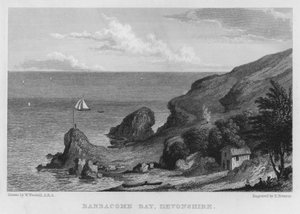Babbacombe Körfezi, Devonshire (gravür) by William (after) Westall