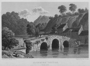 Cork yakınlarındaki Glenmire Köprüsü (gravür) by William (after) Westall