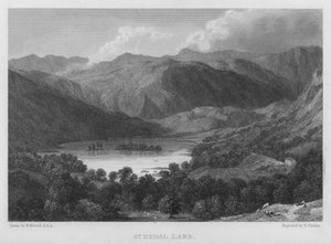 Büyük Rydal Gölü (gravür) by William (after) Westall